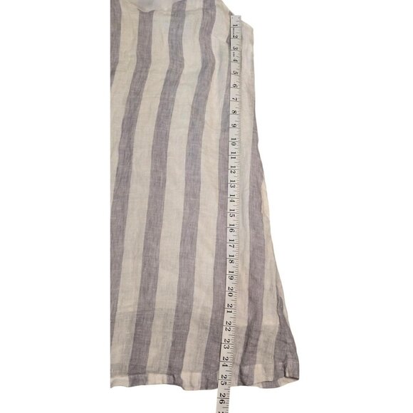 Allie Rose Linen Striped Sleeveless Mini - Picture 2 of 4